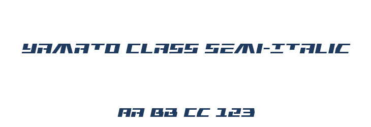 Yamato Class Semi-Italic Font Preview