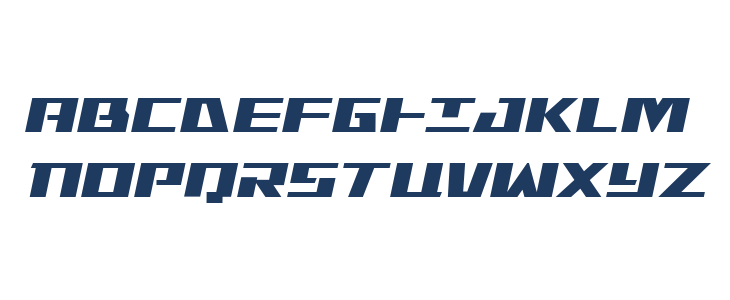 Yamato Class Semi-Italic Uppercase