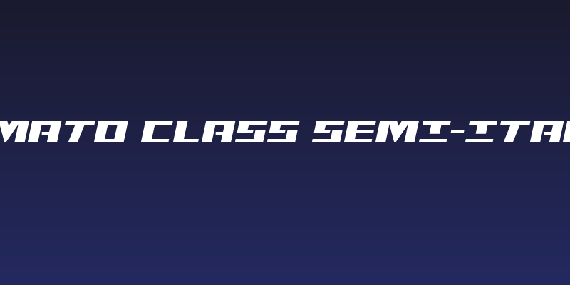 Yamato Class Semi-Italic Social Header