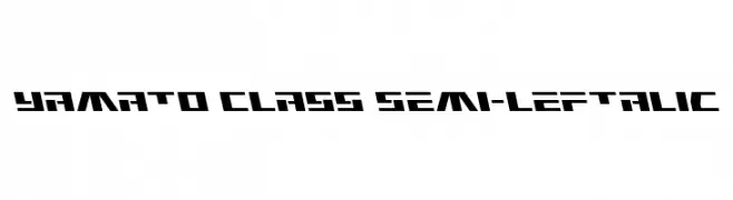 Yamato Class Semi-Leftalic 字体