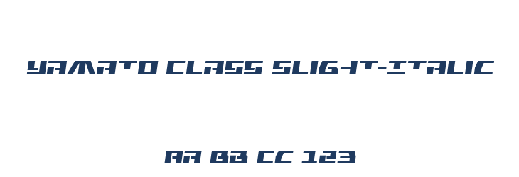 Yamato Class Slight-Italic Font Preview