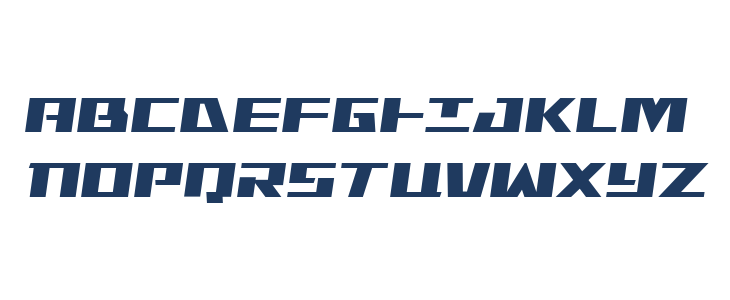 Yamato Class Slight-Italic Uppercase