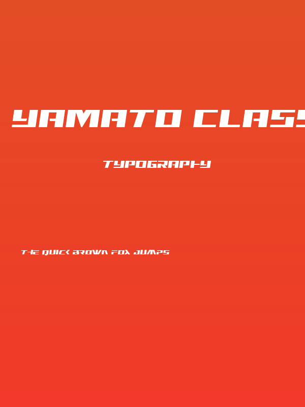 Yamato Class Slight-Italic Poster