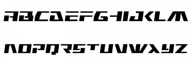 Yamato Class Slight-Italic Font LOWERCASE
