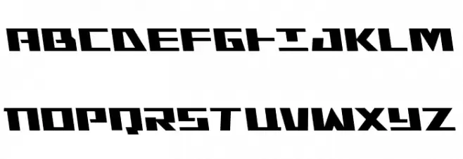 Yamato Class Slight-Leftalic Font UPPERCASE