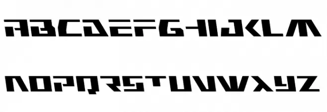 Yamato Class Slight-Leftalic Font LOWERCASE
