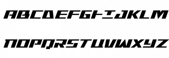 Yamato Class Super-Italic Шрифта ВЕРХНИЙ