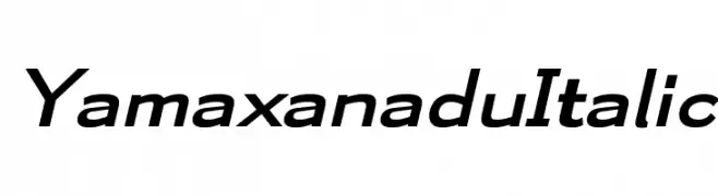 Yamaxanadu Italic  フリーフォントのダウンロード