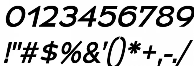 Yamaxanadu Italic Font OTHER CHARS