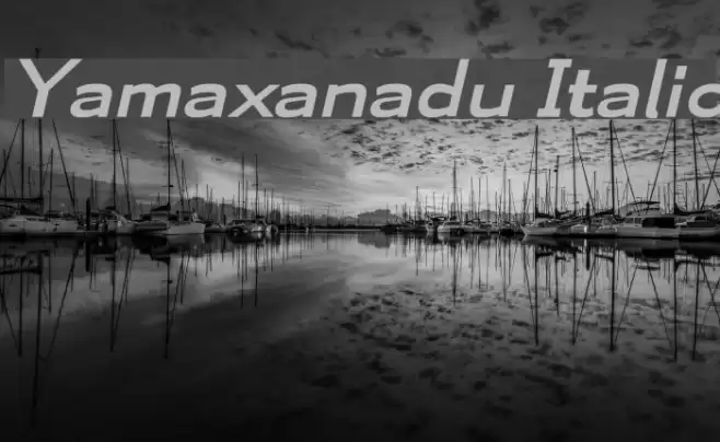 Yamaxanadu Italic Font examples