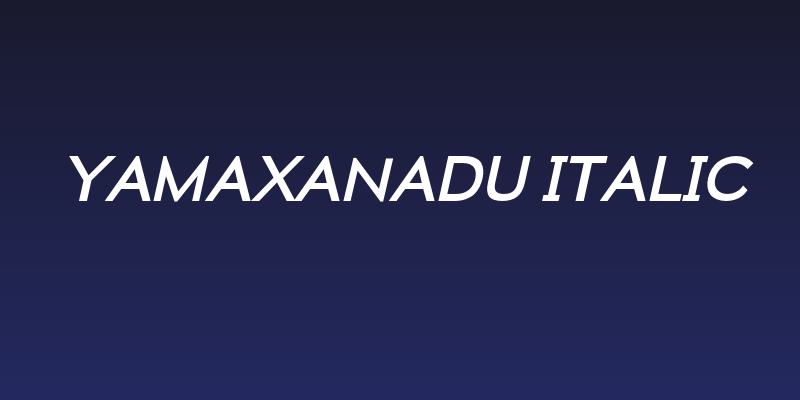 Yamaxanadu Italic Social Header
