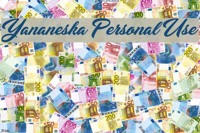 Yananeska Personal Use Font examples