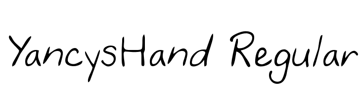 YancysHand Regular  Frei Schriftart Herunterladen