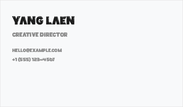 Yang Laen Business Card