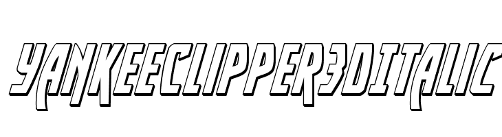 Yankee Clipper 3D Italic  Скачать бесплатные шрифты