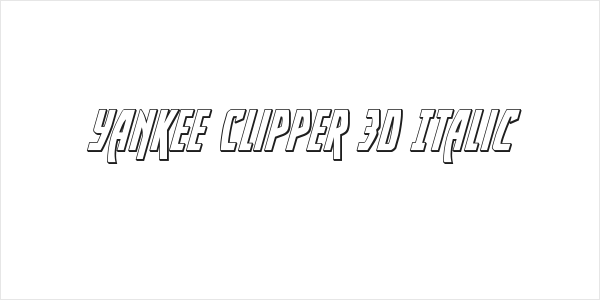 Yankee Clipper 3D Italic Logo