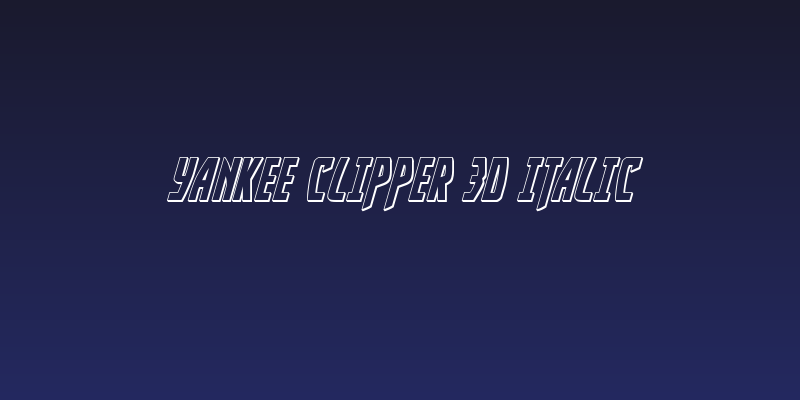 Yankee Clipper 3D Italic Social Header