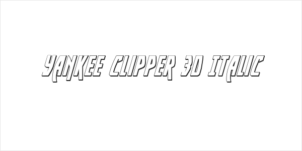 Yankee Clipper 3D Italic Logo