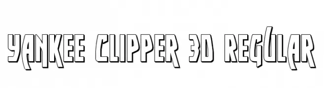 Yankee Clipper 3D Regular  Frei Schriftart Herunterladen