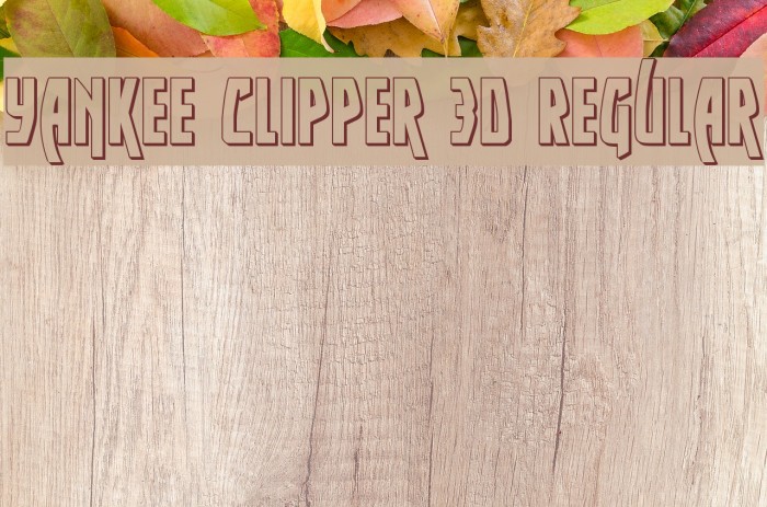 Yankee Clipper 3D Regular Fuentes examples
