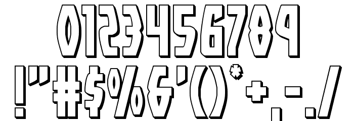 Yankee Clipper 3D Font OTHER CHARS