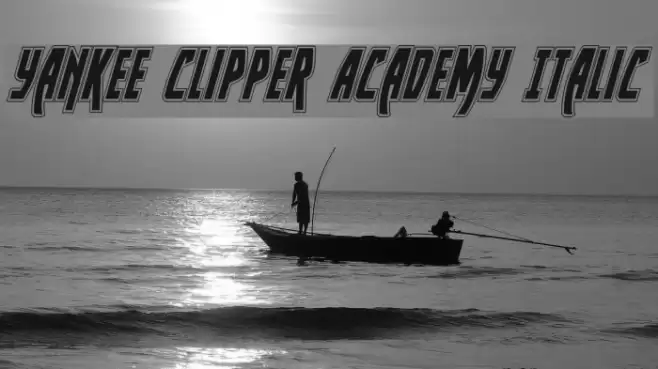 Yankee Clipper Academy Italic Font examples