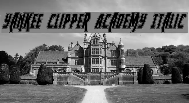 Yankee Clipper Academy Italic Font examples