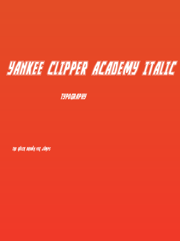 Yankee Clipper Academy Italic Poster