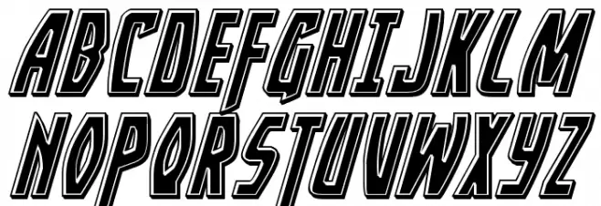 Yankee Clipper Bevel Italic Fonte MAIÚSCULAS
