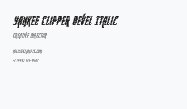 Yankee Clipper Bevel Italic Business Card