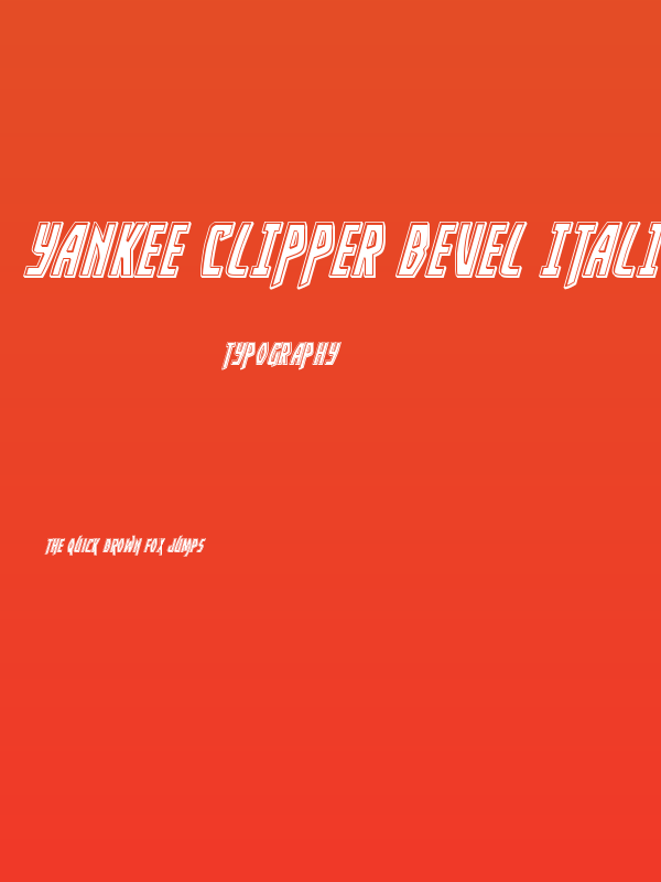 Yankee Clipper Bevel Italic Poster