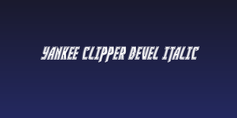 Yankee Clipper Bevel Italic Social Header