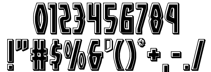 Yankee Clipper Bevel Font OTHER CHARS