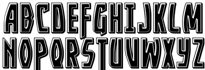 Yankee Clipper Bevel Font Litere mari
