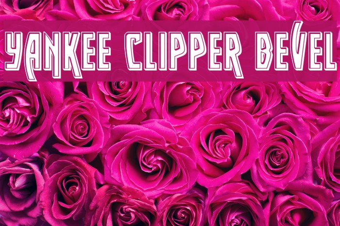 Yankee Clipper Bevel Font examples