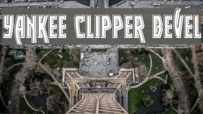 Yankee Clipper Bevel Font examples
