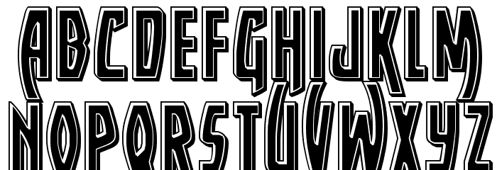 Yankee Clipper Bevel Font LOWERCASE