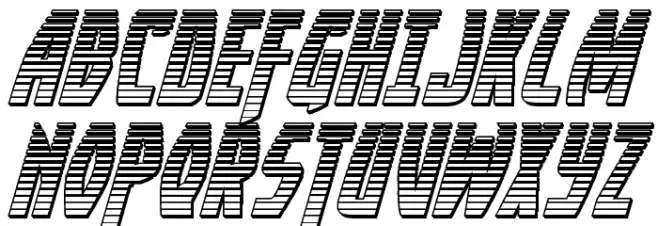Yankee Clipper Chrome Italic Polices MAJUSCULES