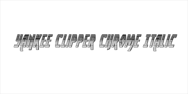 Yankee Clipper Chrome Italic Logo