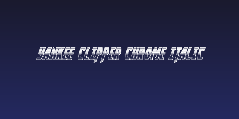 Yankee Clipper Chrome Italic Social Header