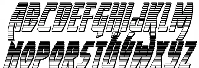 Yankee Clipper Chrome Italic Font LOWERCASE