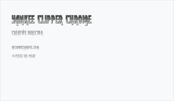 Yankee Clipper Chrome Business Card