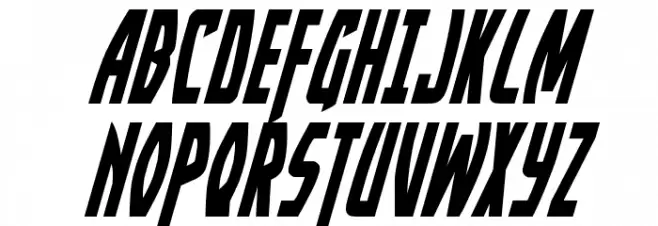 Yankee Clipper Condensed Italic फ़ॉन्ट अपरकेस