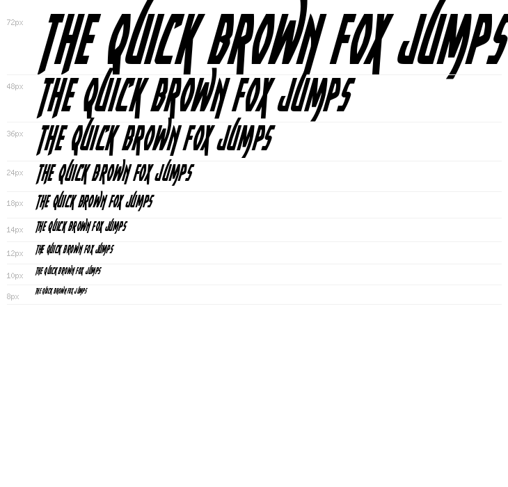 Yankee Clipper Condensed Italic Waterfall