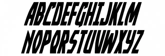 Yankee Clipper Condensed Italic फ़ॉन्ट अपरकेस