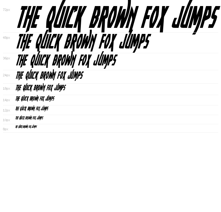 Yankee Clipper Condensed Italic Waterfall