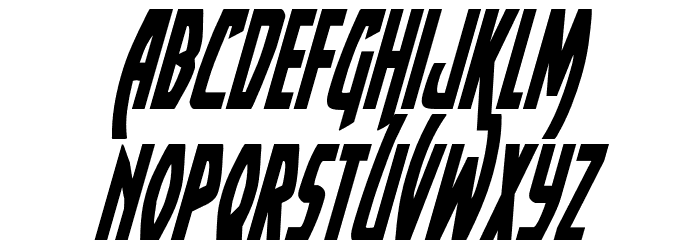 Yankee Clipper Condensed Italic Font LOWERCASE