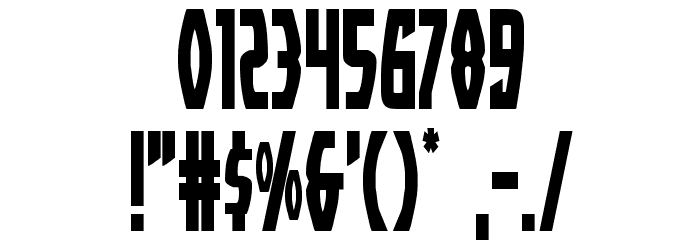 Yankee Clipper Condensed Font OTHER CHARS