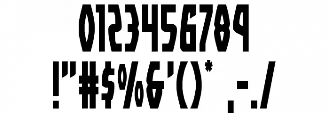 Yankee Clipper Condensed Font OTHER CHARS