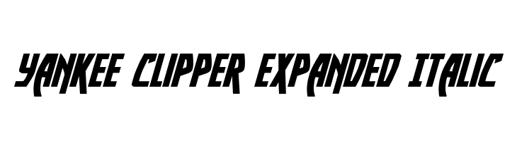 Yankee Clipper Expanded Italic  フリーフォントのダウンロード